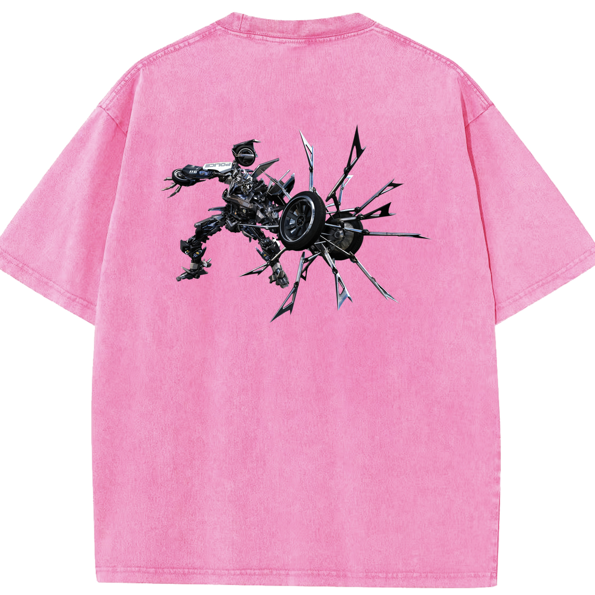 （画像用）  綿100% ヴィンテージ風 半袖Tシャツ（背面プリント）
